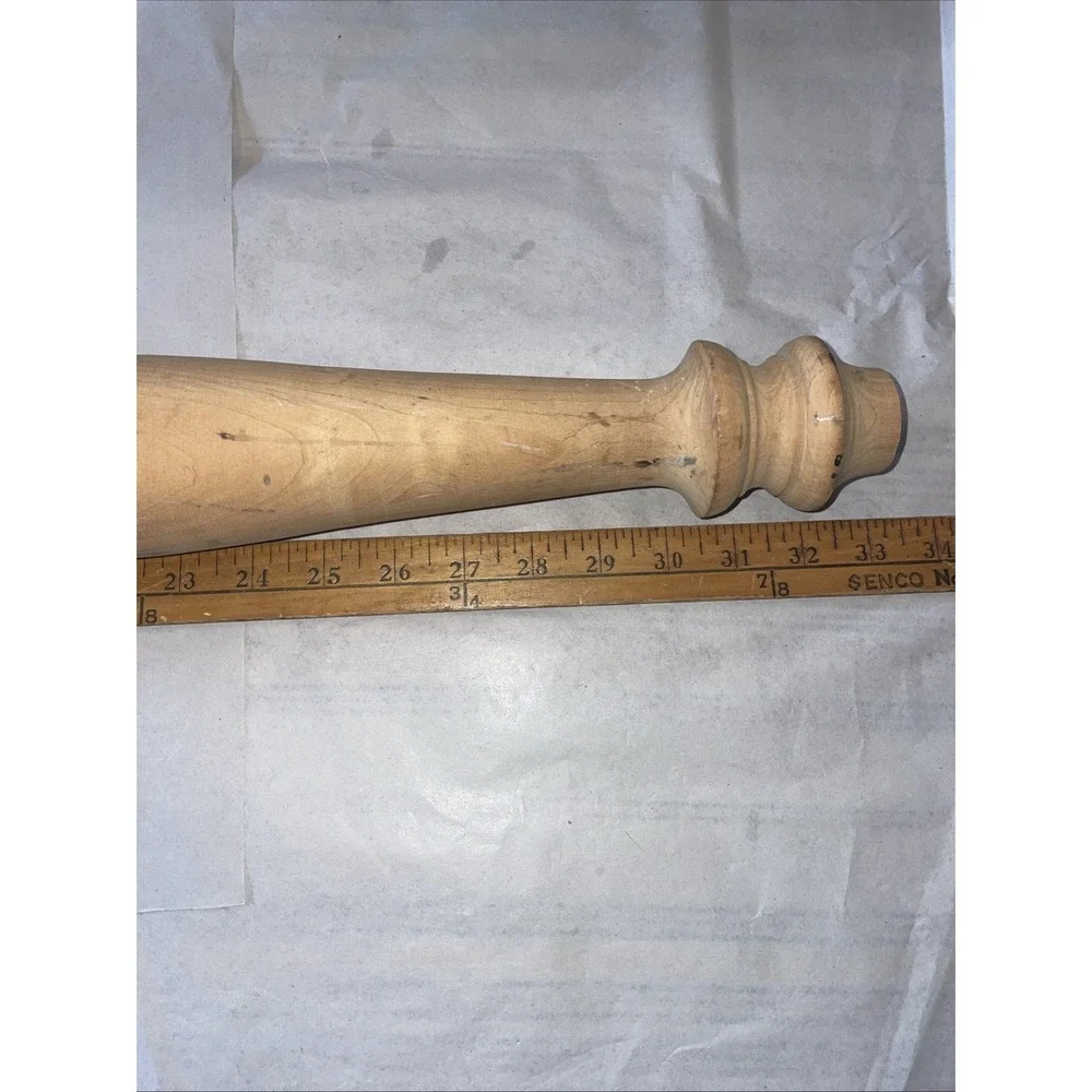 Wooden Baluster Pole Hardwood Raw Turned 33.5